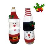 Karácsonyi, Mikulás bor szett, üvegruha 