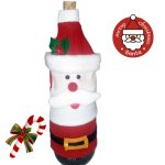 Karácsonyi, Mikulás bor szett, üvegruha 