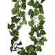 Girland mesterséges csíkos levelekkel, műleveles, láncos díszfüzér