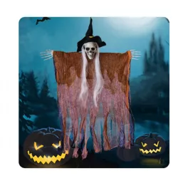   Felakasztható koponya, boszorkány, szellem halloween dekoráció 80cm