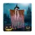 Felakasztható koponya, boszorkány, szellem halloween dekoráció 80cm
