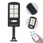 Napelemes, mozgásérzékelős kültéri fali LED világítás távirányítóval (W755-4)