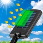 Napelemes, mozgásérzékelős kültéri fali LED világítás távirányítóval (W755-4)