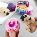 Homokkal töltött nyomkodható Mopsz kutya Stresszoldó squishy