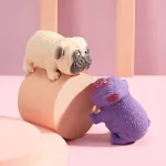 Homokkal töltött nyomkodható Mopsz kutya Stresszoldó squishy