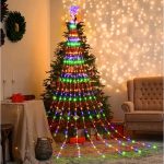 Karácsonyfa formájú LED fényfüzér 2 méter, 193 LED