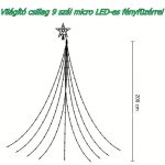 Karácsonyfa formájú LED fényfüzér 2 méter, 193 LED