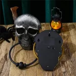 Koponya, beszélő, világító ajtókopogtató, Halloween dekoráció