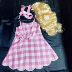 Barbie ruha,  jelmez parókával 