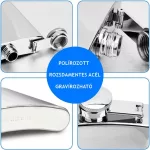 Fém flaska szett 4 pohárral, rozsdamentes acélból