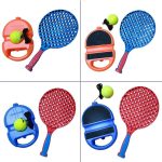 Egyéni tenisz edző, gyakorló szett ütővel