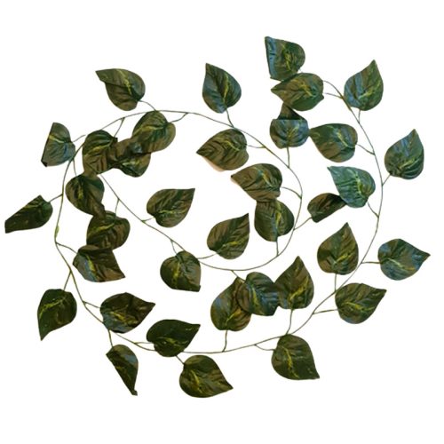 Girland mesterséges levelekkel, műleveles díszfüzér