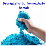 Varázshomok, kinetikus homokgyurma vödörben,  formákkal 