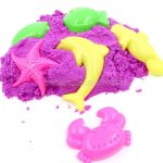 Felfújható homokozó tálca varázshomokkal, homokgyurma formákkal + ajándék homok 