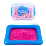 Felfújható homokozó tálca varázshomokkal, homokgyurma formákkal + ajándék homok 