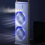 Hordozható dupla asztali ventilátor és párásító