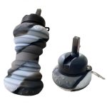 Összecsukható, szilikon, fánk kulacs 600ml 