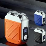 Dupla pengés, LCD kijelzős mini elektromos borotva