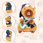 Rocker Capybara, gitáros plüss, hangutánzó és zenélő  