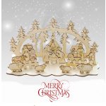 Natur fa Betlehem , karácsonyi asztali dísz , handmade, összerakható , többféle 