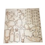 Natur fa Betlehem , karácsonyi asztali dísz , handmade, összerakható , többféle 