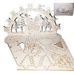 Natur fa Betlehem , karácsonyi asztali dísz , handmade, összerakható , többféle 