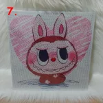Labubu gyémántfestő gyémántszemes kirakó 30x30cm