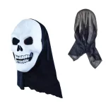 Koponya, csontváz maszk, álarc Halloween -re 