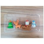 Karácsonyi radír szett, dekoráció 5db-os