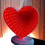 Szív alakú 3D alagút lámpa, végtelen tükör