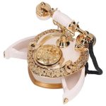 Vintage szív alakú retro telefon, zenedoboz ékszertartó