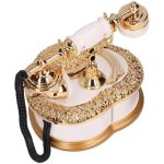 Vintage szív alakú retro telefon, zenedoboz ékszertartó