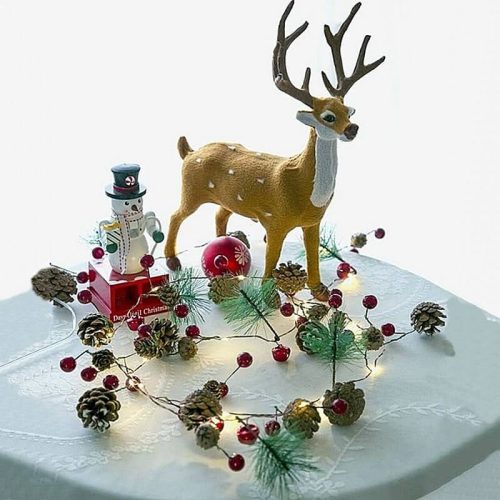 Karácsonyi fényfüzér, elemes, 2m