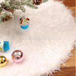 Karácsonyfatalp takaró, karácsonyfa szoknya , hófehér szőrme 60cm