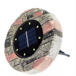 Földbe szúrható napelemes, kőmintájú LED lámpa 