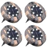 Földbe szúrható napelemes, kőmintájú LED lámpa 