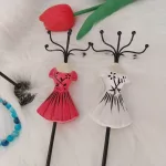 Dekoratív ékszertartó állvány, bábu, hölgy. Mannequin 