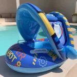 Felfújható beülős, baba, gyerek úszógumi , levehető napfénytetővel,robot