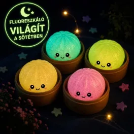Glitteres fluoreszkáló foszforeszkáló Dumpling Squishy 