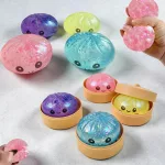 Glitteres fluoreszkáló foszforeszkáló Dumpling Squishy 