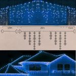Karácsonyi jégcsap fényfüzér 25 méter, 500 LED-es