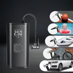 Hordozható digitális autós kompresszor és powerbank LED fénnyel