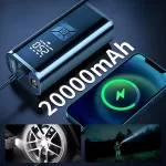 Hordozható digitális autós kompresszor és powerbank LED fénnyel