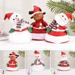 Elektromos karácsonyi sapka, éneklő táncoló mikulás rénszarvas hóember Led-es