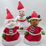 Elektromos karácsonyi sapka, éneklő táncoló mikulás rénszarvas hóember Led-es