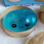 Gyúrmázható Glitteres lassan visszaalakuló Squishy Dumpling stresszoldó játék nagy