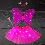 Pillangó, lepke, világító tündér jelmez 4db-os 