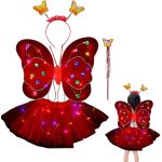 Pillangó, lepke, világító tündér jelmez 4db-os 