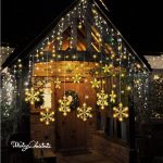 Karácsonyi LED fényfűzér, hópelyhek 5m