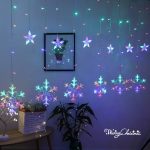 Karácsonyi LED fényfűzér, hópelyhek 5m